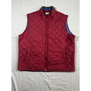 Peter Millar Men's XL quilted Vest Salmon Full Zip Puffer Lightweight Easter